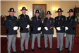 MPO Paulsen, Detective Bates, Lieutenant Evans, Chief Giaccone, Officer Patterson, MPO Fleury