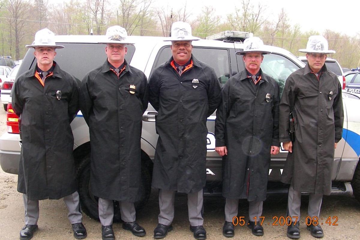 (L to R) Officer Matthew Ufford, Sergeant Bradford Sargent, Officer Alan Patterson, Officer Rolf Sch