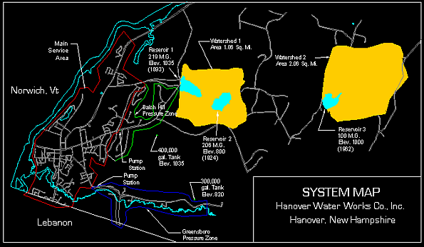 Hanover Water Works System Map