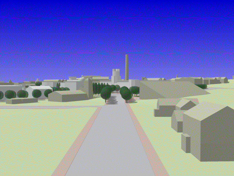 View From Lebanon Street Approach From the Southeast to Gateway Building